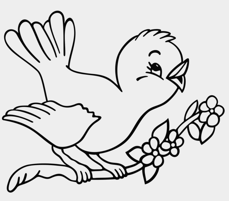 768x673 Easy Bird Coloring Pages Best Of Awesome Simple Free Animal Sheet
