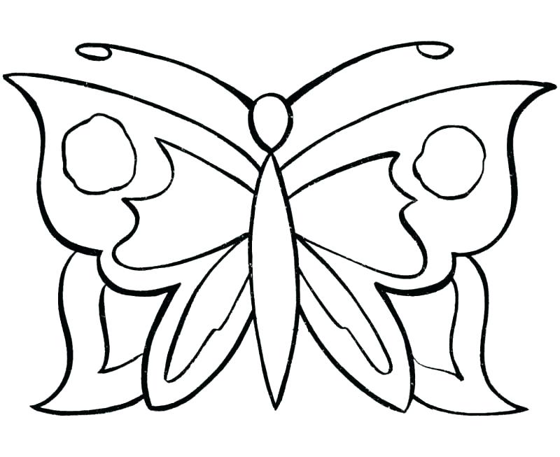 Simple Butterfly Coloring Page