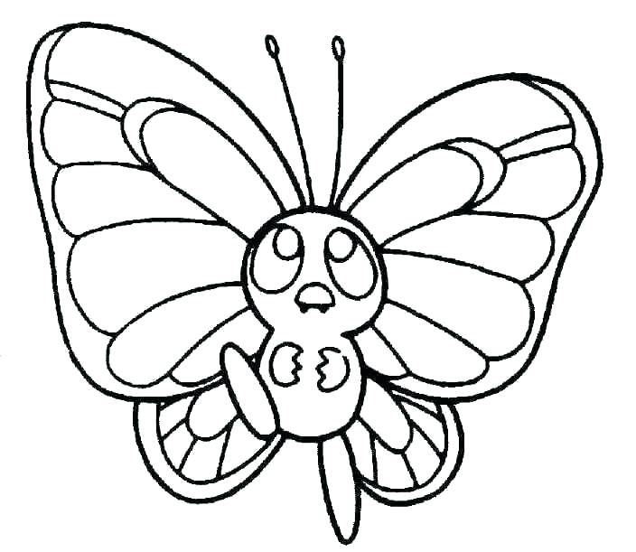 704x611 Simple Butterfly Coloring Pages Butterfly Coloring Images