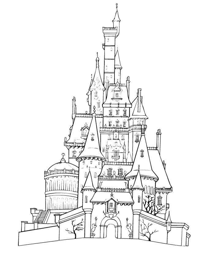 Simple Castle Coloring Pages