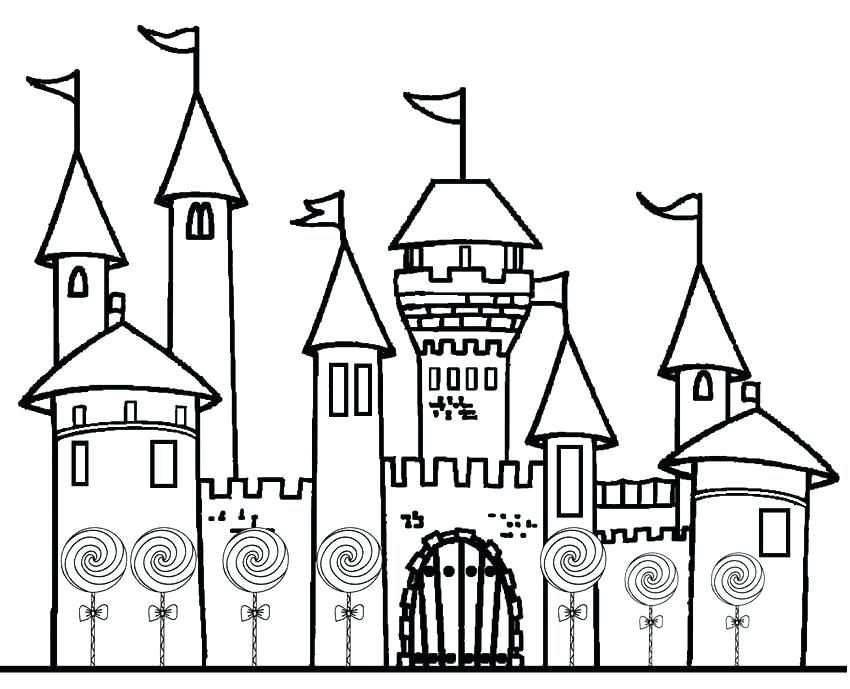 850x689 Coloring Pages Of Castles Castles Pictures To Colour Simple Castle