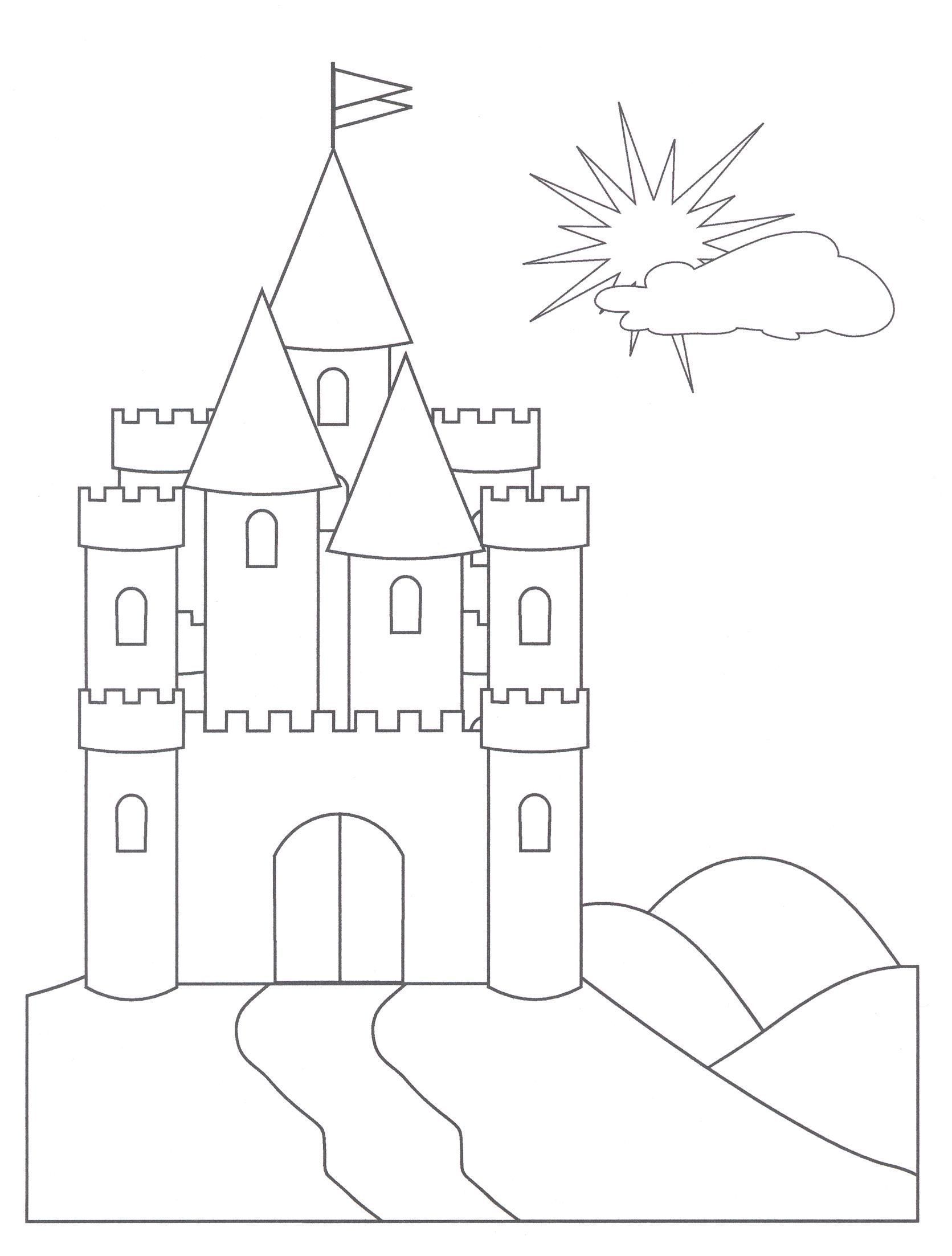1671x2204 Simple Castle Coloring Pages Simple Colorings