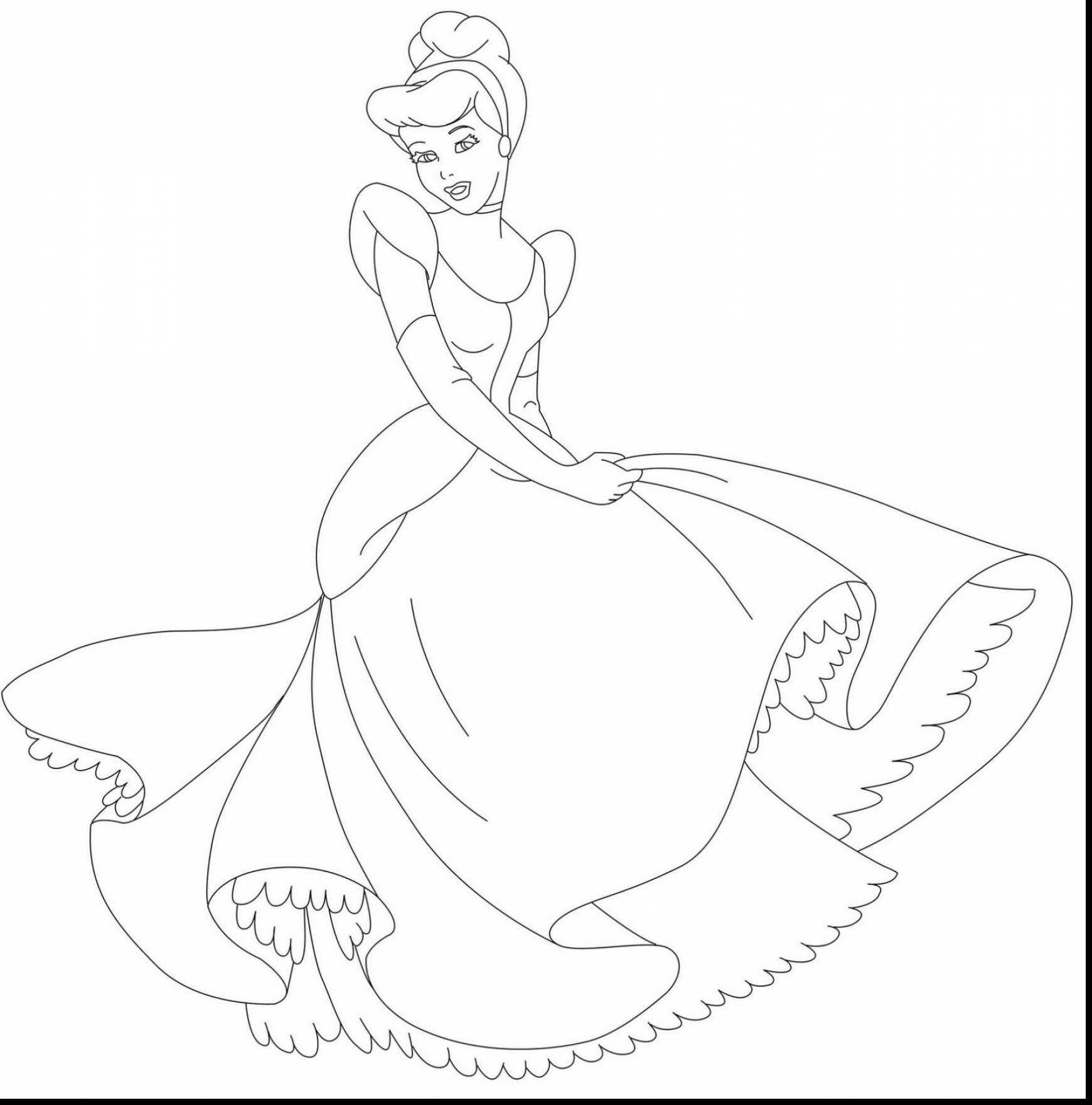 1740x1760 Simple Cinderella Coloring Page Printable Chic Ideas Pages Free