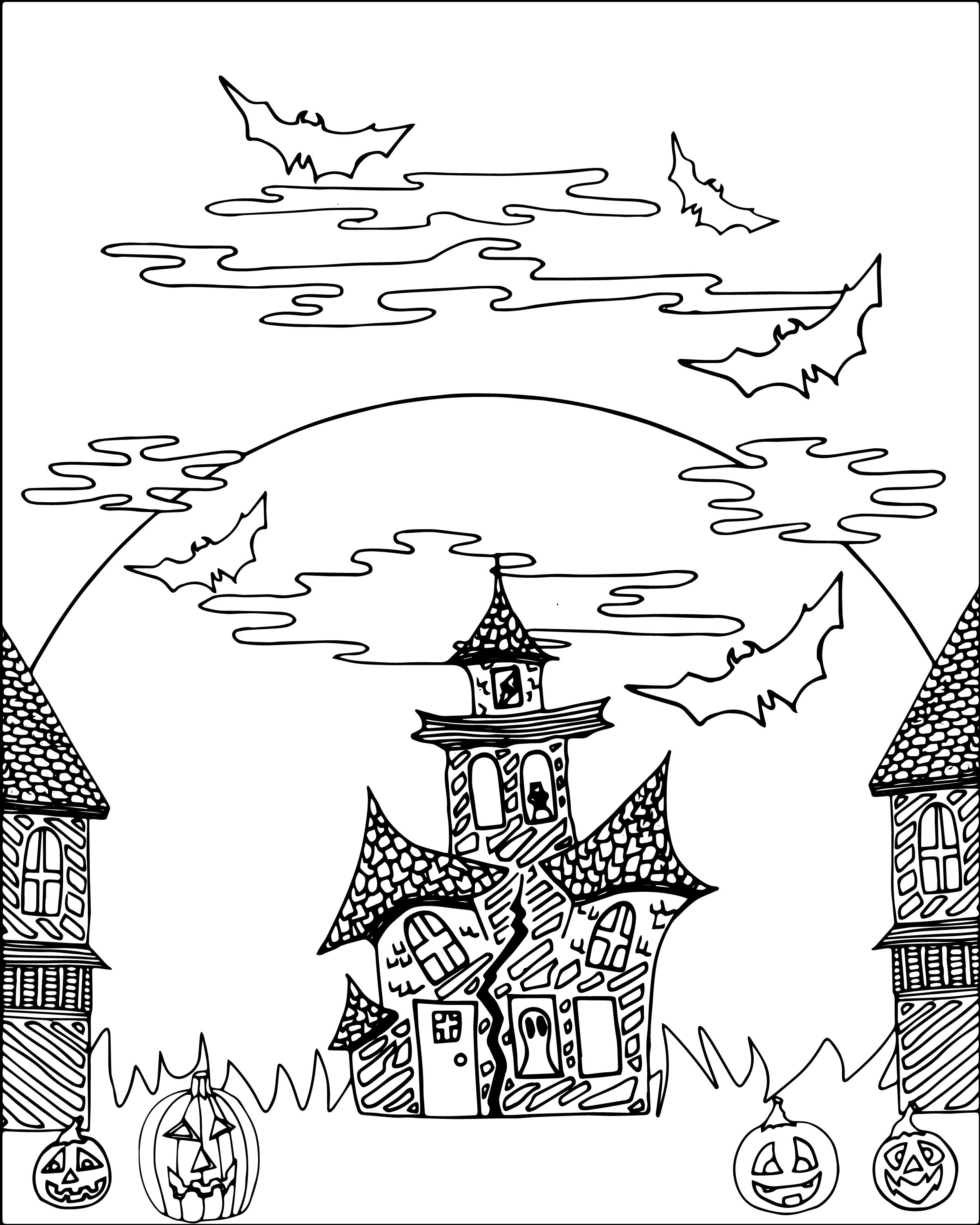 2400x3000 Simple Haunted Castle Coloring Pages New House
