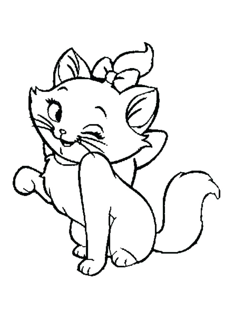 750x1000 Luxury Kitty Cat Coloring Pages And A Simple Drawing Of Kitty Cat