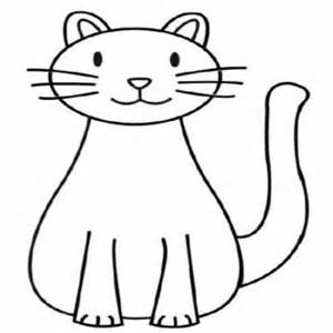 300x300 Simple Cat Stencil H Amp M Coloring Pages, Easy Cat Coloring Pages