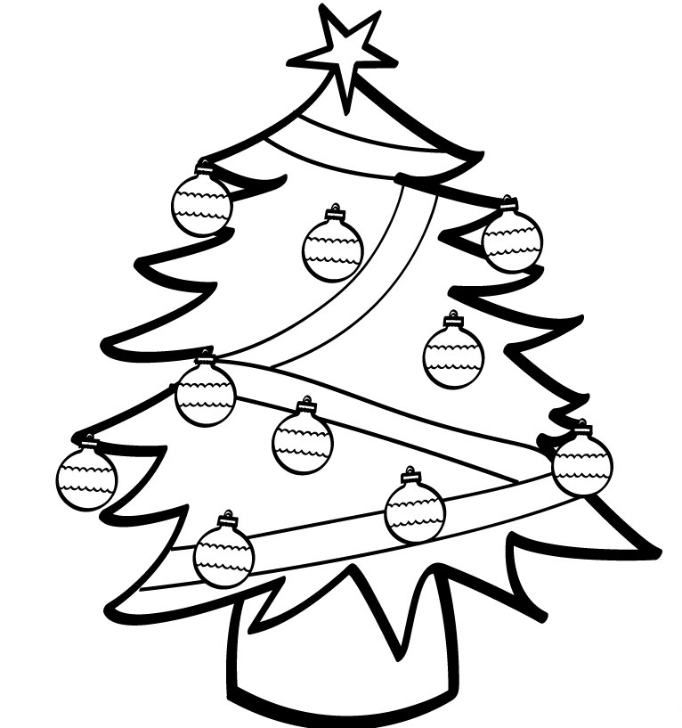 Simple Coloring Pages Christmas 766x817 Simple Coloring Pages Christmas