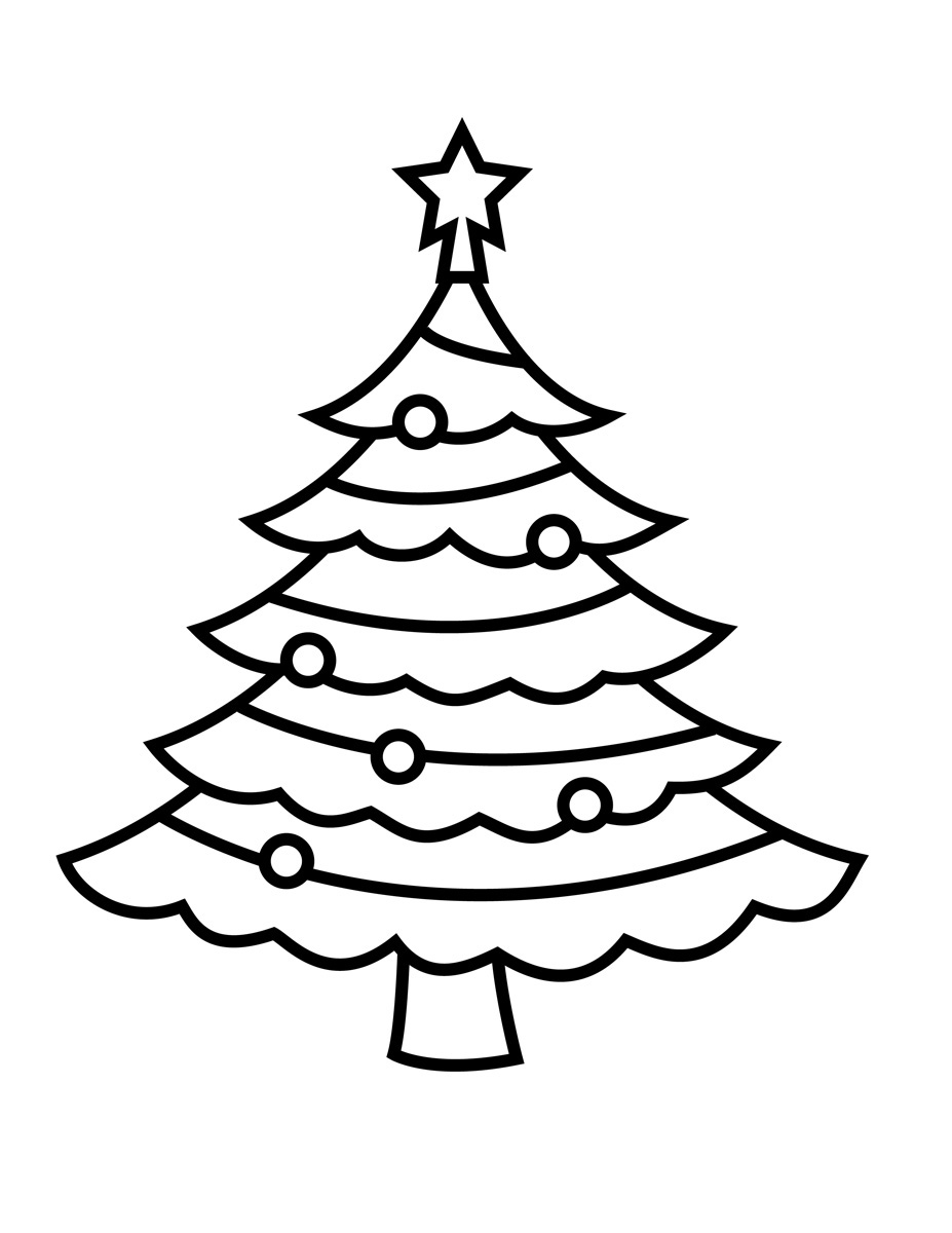 Christmas Tree Coloring Pages 927x1200 Christmas Tree Coloring Pages