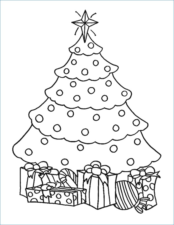 Cartoon Christmas Tree Coloring Pages 600x776 Cartoon Christmas Tree Coloring Pages