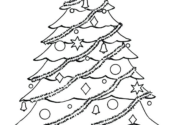 Simple Christmas Tree Coloring Pages 590x425 Simple Christmas Tree Coloring Pages