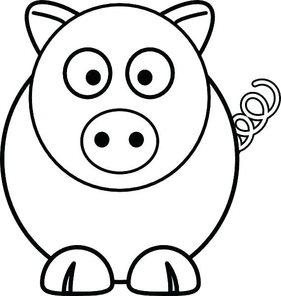 Pig Coloring Sheets Pig Coloring Picture Simple Coloring Pages 570x599 Pig Coloring Sheets Pig Coloring Picture Simple Coloring Pages
