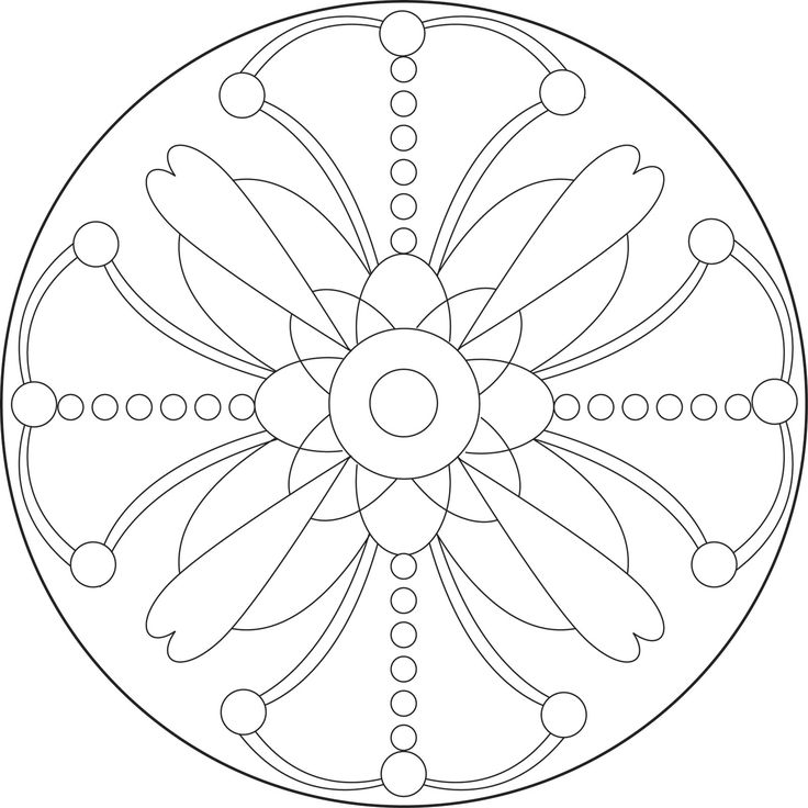 Simple Mandala Coloring Pages 736x736 Simple Mandala Coloring Pages