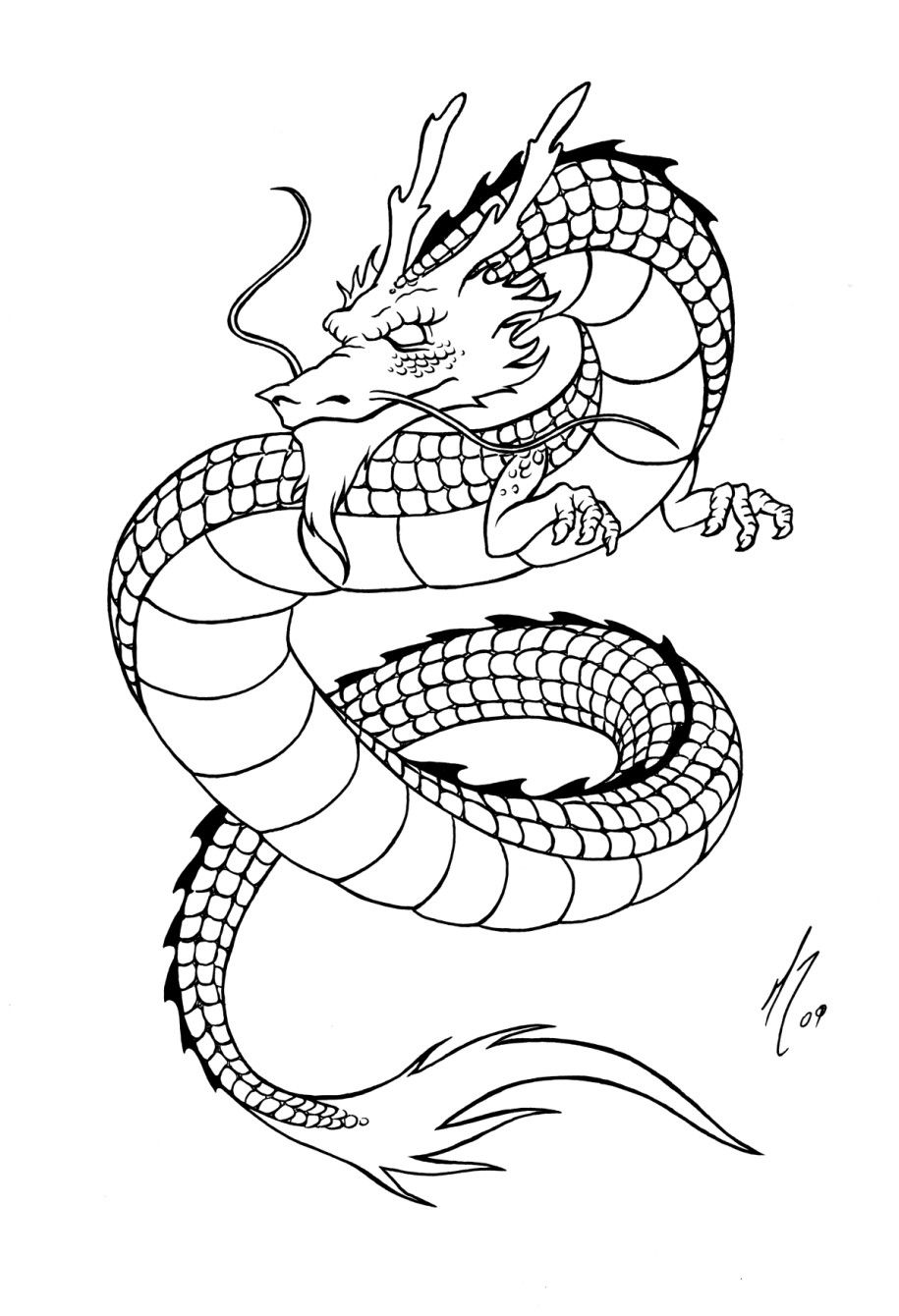 Free Coloring Page Coloring Adult Simple Chinese Dragon. Simple 915x1340 Free Coloring Page Coloring Adult Simple Chinese Dragon. Simple