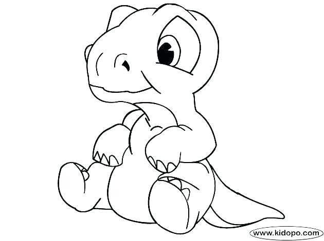 Simple Dinosaur Coloring Pages