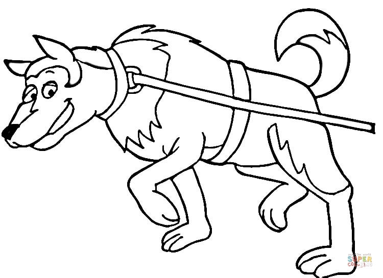 Dog Sled Coloring Pages 750x545 Dog Sled Coloring Pages