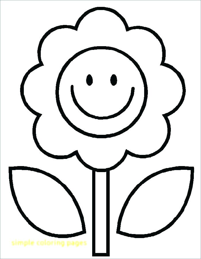 Cute Flower Coloring Pages Simple Coloring Pages With Simple Dog 700x903 Cute Flower Coloring Pages Simple Coloring Pages With Simple Dog