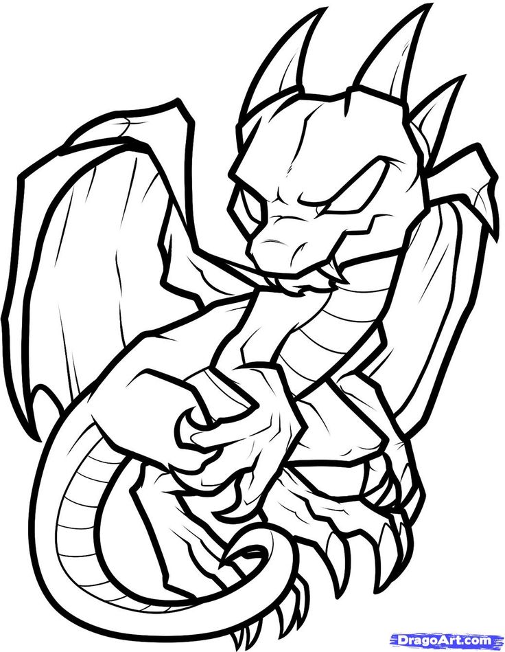 Cheerful Coloring Pages Draw A Simple Dragon 736x949 Cheerful Coloring Pages Draw A Simple Dragon