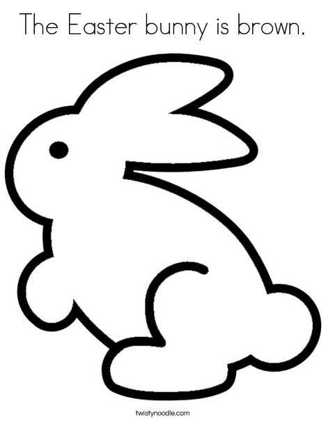The Easter Bunny Is Brown Coloring Page 468x605 The Easter Bunny Is Brown Coloring Page
