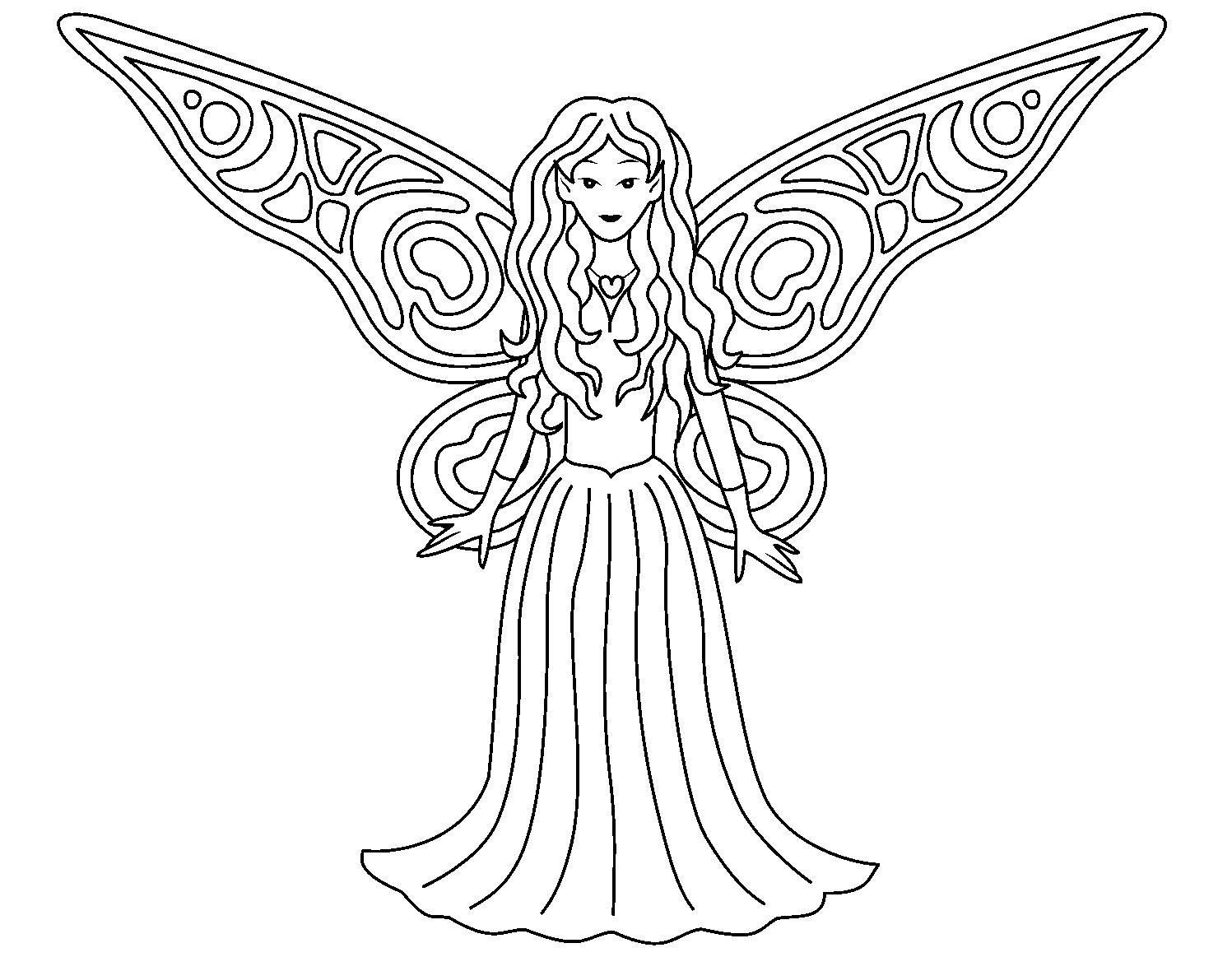 1497x1163 Simple Fairy Coloring Pages Simple Colorings