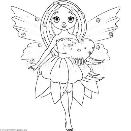 520x520 Fairy Coloring Pages Simple