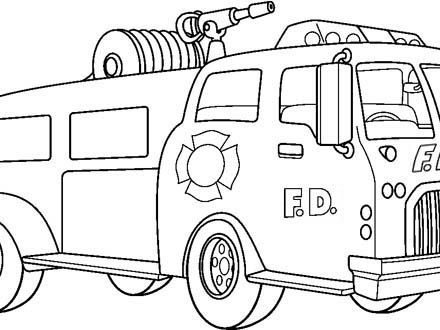 45 Fire Truck Coloring Pages, Cartoon Fire Truck Coloring Page 440x330 45 Fire Truck Coloring Pages, Cartoon Fire Truck Coloring Page