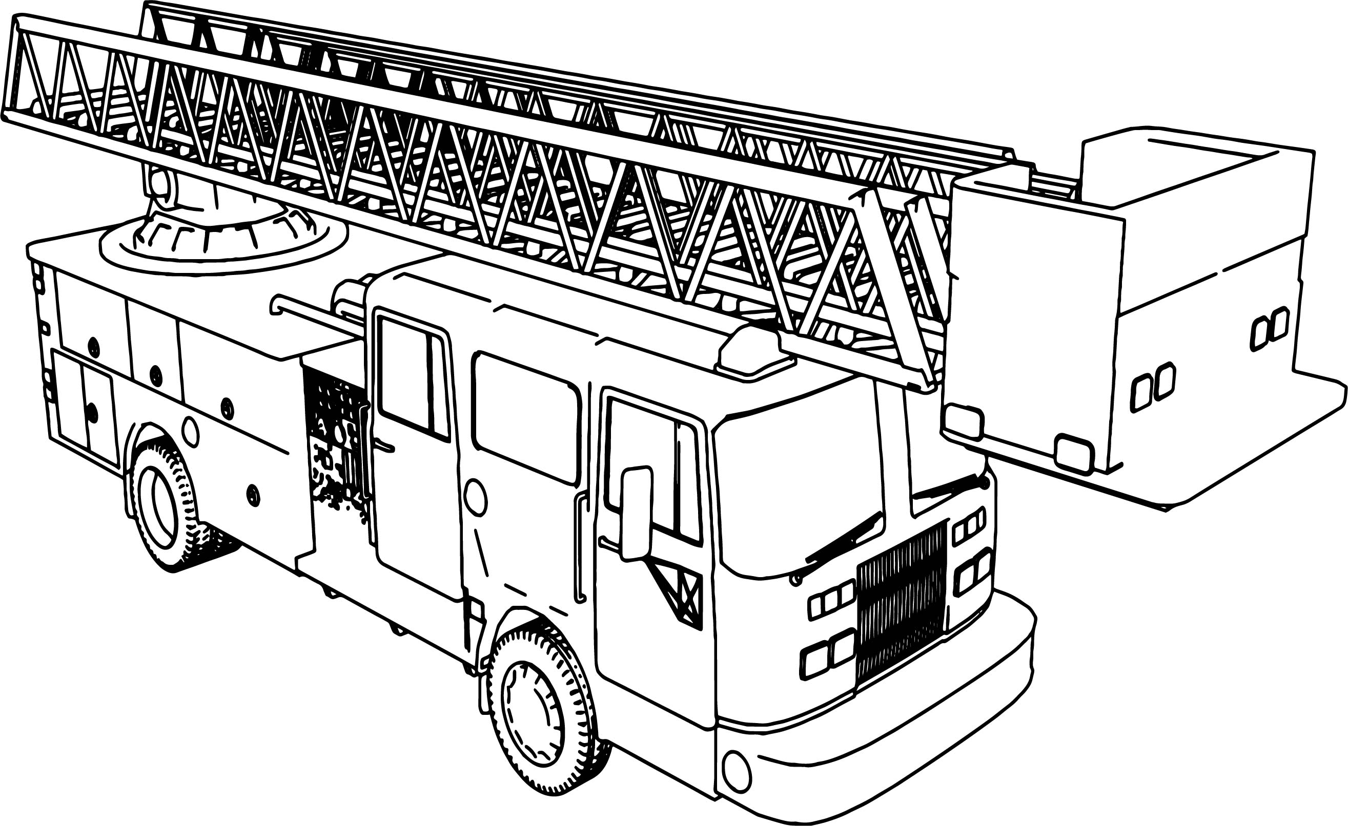 Simple Fire Truck Coloring Page By Black Cool 2630x1613 Simple Fire Truck Coloring Page By Black Cool