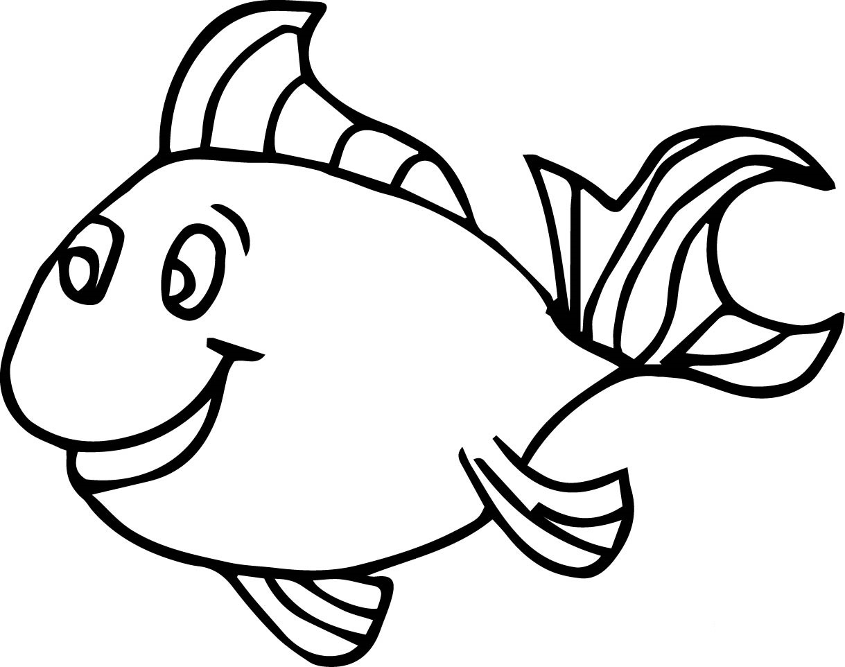 Fish Coloring Pages 7 Kids Inside Pictures 1219x962 Fish Coloring Pages 7 Kids Inside Pictures