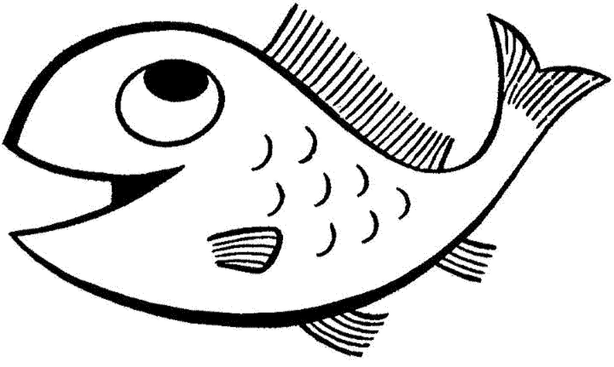 Simple Fish Coloring Pages Many Interesting Cliparts Arresting 2000x1197 Simple Fish Coloring Pages Many Interesting Cliparts Arresting