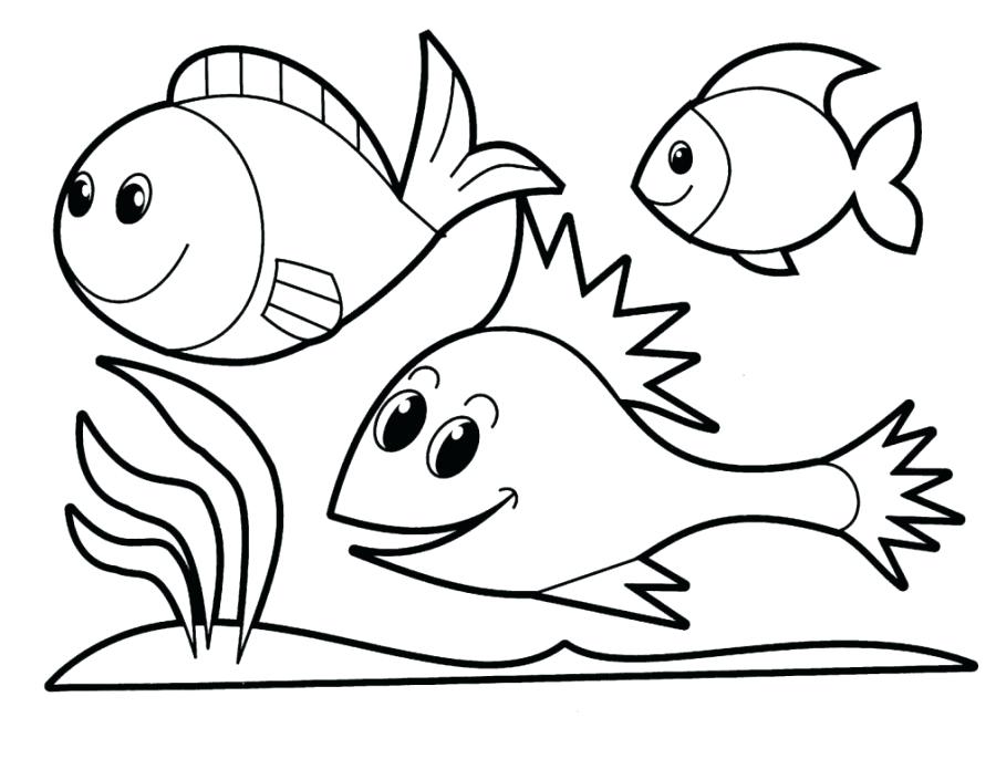 Simple Fish Coloring Pages at GetColorings.com | Free printable ...