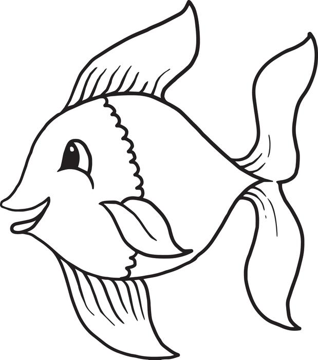 Cartoon Fish Coloring Pages Free Printable Cartoon Fish Coloring 619x700 Cartoon Fish Coloring Pages Free Printable Cartoon Fish Coloring