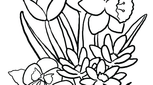 Easy Flower Coloring Pages Simple Flower Coloring Pages Easy 500x280 Easy Flower Coloring Pages Simple Flower Coloring Pages Easy