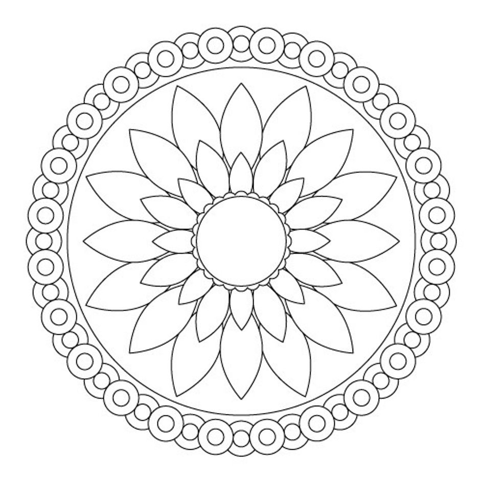New Mandala Flower Coloring Pages Collection Printable Coloring 945x945 New Mandala Flower Coloring Pages Collection Printable Coloring