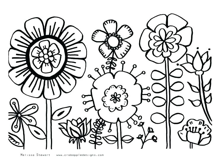Colouring Pages Of Simple Flowers Kids Coloring Flower Coloring 736x567 Colouring Pages Of Simple Flowers Kids Coloring Flower Coloring