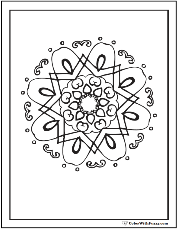 590x762 Geometric Coloring Pages To Print And Customize