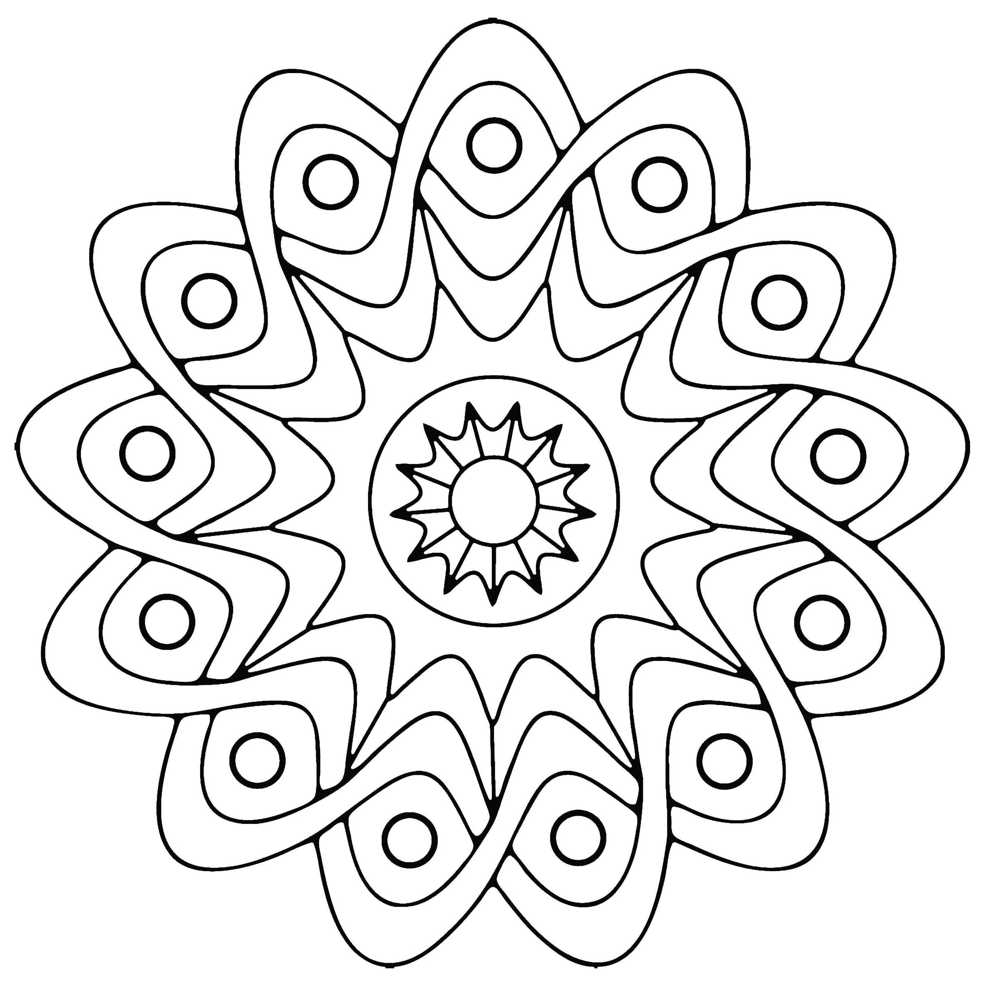 3400x3400 Simple Geometric Pattern Coloring Pages Resume