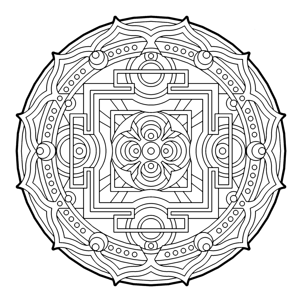 Simple Geometric Coloring Pages at GetColorings.com | Free printable ...