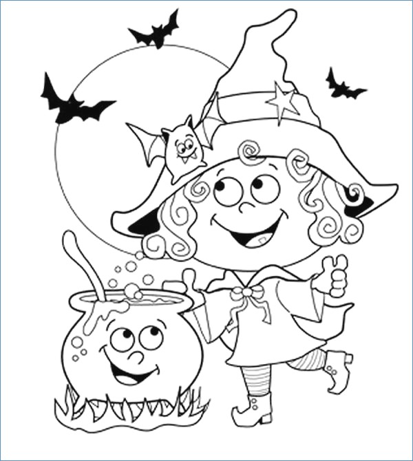 Simple Halloween Coloring Pages at GetColorings.com | Free printable ...