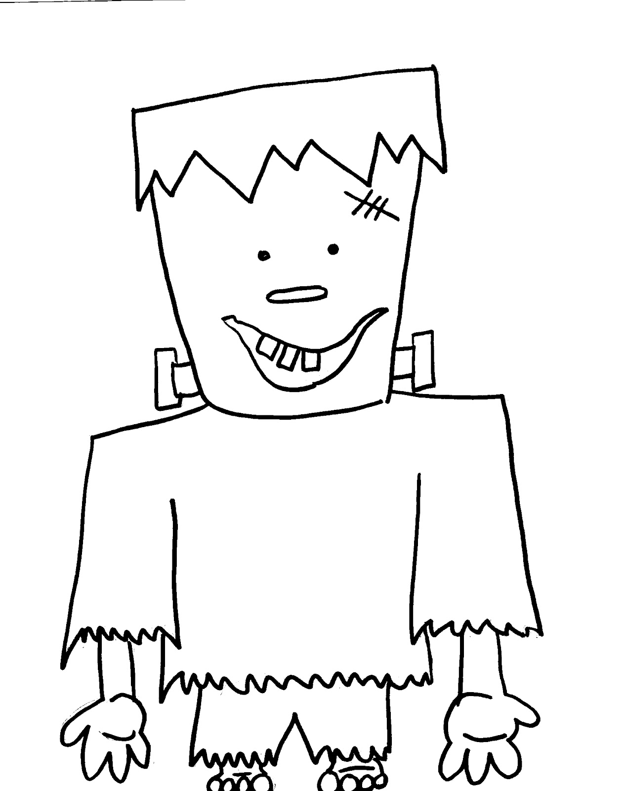 Simple Frankenstein Drawing 1265x1600 Simple Frankenstein Drawing