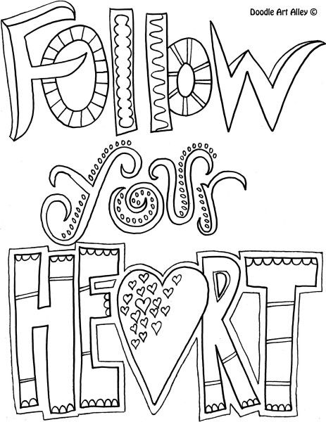 Quote Coloring Page Follow Your Heart Coloring 463x600 Quote Coloring Page Follow Your Heart Coloring