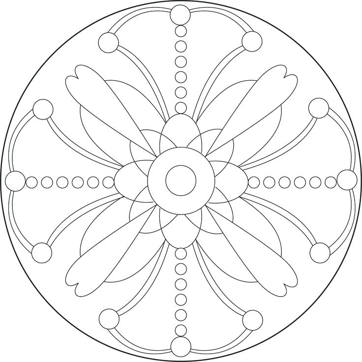Simple Mandala Coloring Pages 736x736 Simple Mandala Coloring Pages