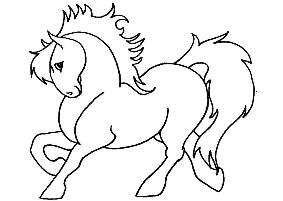 Free Printable Horse Coloring Pages Also Simple Horse Coloring 967x686 Free Printable Horse Coloring Pages Also Simple Horse Coloring
