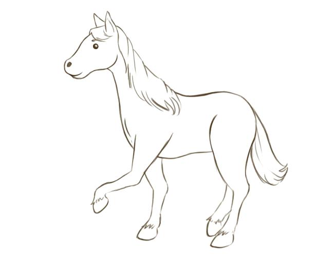 Simple Horse Coloring Pages Horse Template Animal Templates Free 650x500 Simple Horse Coloring Pages Horse Template Animal Templates Free