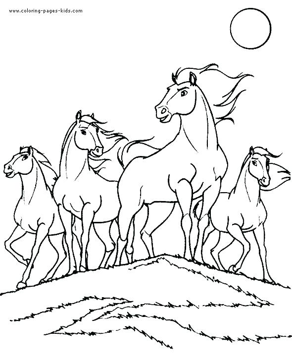 Simple Horse Coloring Pages 590x733 Simple Horse Coloring Pages