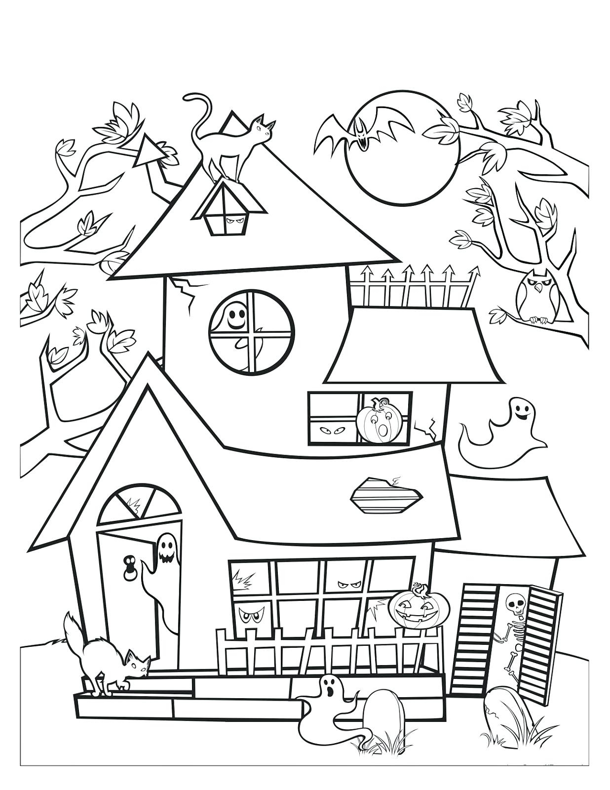 Simple Haunted Castle Coloring Pages New House 1236x1600 Simple Haunted Castle Coloring Pages New House