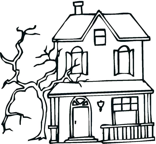 Simple House Coloring Pages at GetColorings.com | Free printable ...