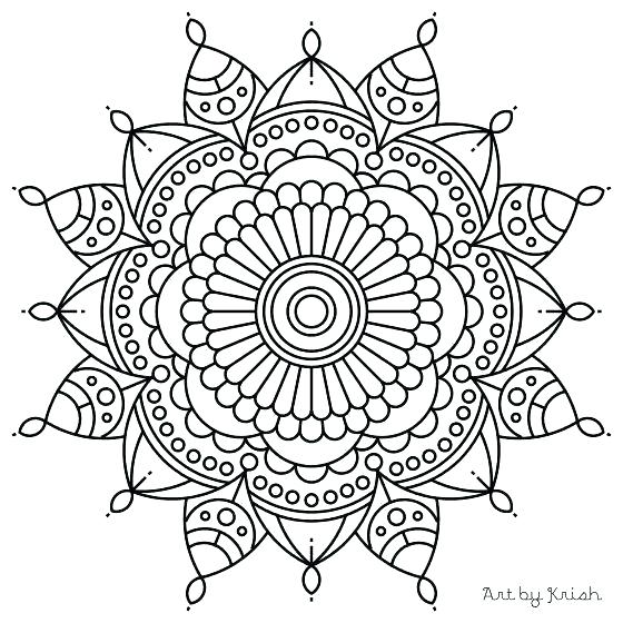 Simple Mandalas To Print And Color Intricate Coloring Page 560x560 Simple Mandalas To Print And Color Intricate Coloring Page