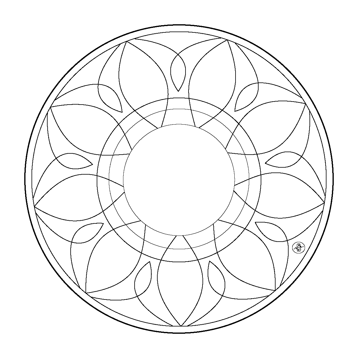 Fun Free Simple Mandala Coloring Pages 1181x1181 Fun Free Simple Mandala Coloring Pages