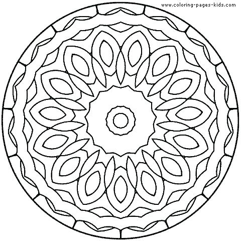 Simple Mandala Coloring Pages For Kids at GetColorings.com | Free ...