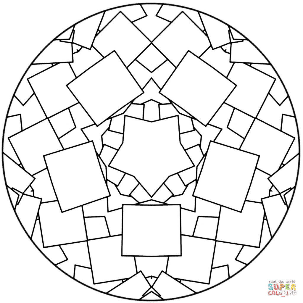 1024x1024 Simple Mandala Coloring Pages Printable To Good Draw Photo