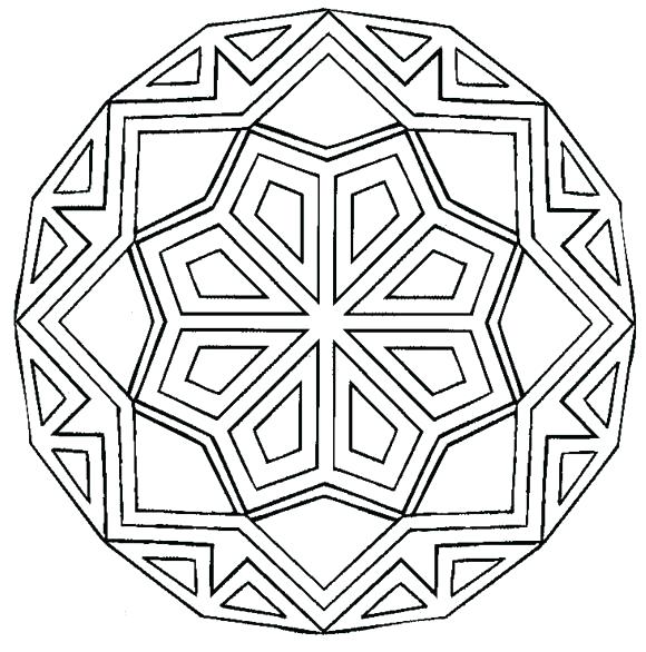 580x586 Simple Mandalas To Print And Color Mandala Coloring Pages Kids